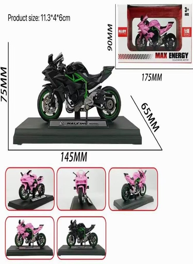 Bestie toys Classicmotorcycle Diecast 1/18 H2R Alloy Motorcycle Model Custom Diecast Model Motorcycle Best For Collection, Black - Image 3